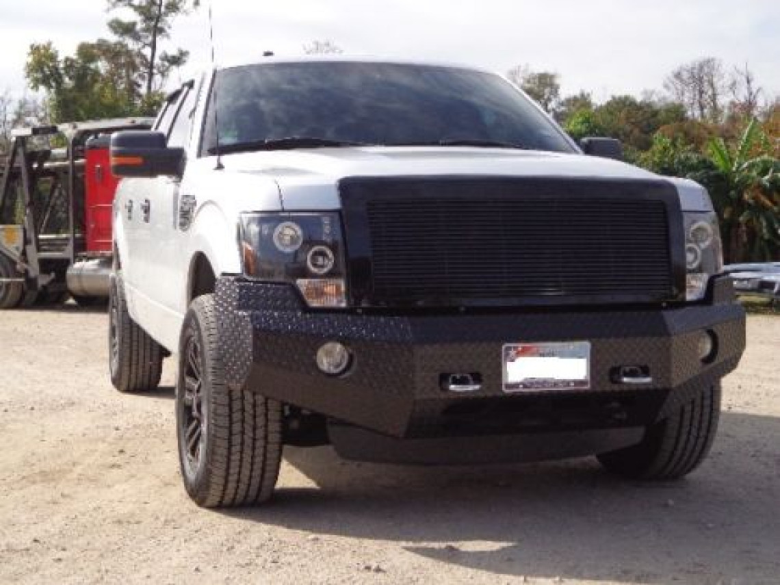 2009-14 FORD F-150 - DIAMOND/SMOOTH PLATE STEEL -  PREMIUM FRONT BUMPER REPLACEMENT
