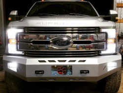 2017+ FORD F-250/350 - DIAMOND PLATE STEEL - PREMIUM FRONT BUMPER REPLACEMENT
